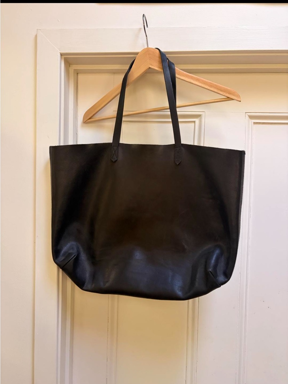 Madewell Black Leather Transport Tote